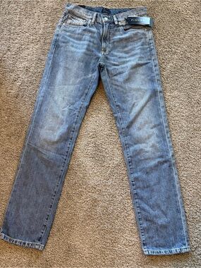 Piombo Men's Light Blue Slim Straight Jeans